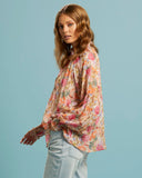 Another Love Shirred Neck Top - Vintage Floral