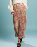 First Move Pleated Wide Leg Pant - Golden Paisley