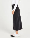 Denim Maxi Skirt - Black Wash