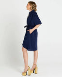 Dreams Embroidered Midi Dress - Navy