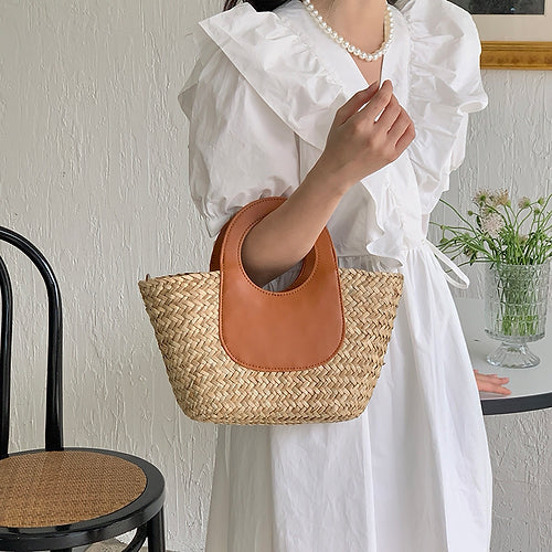 Straw Bucket Bag