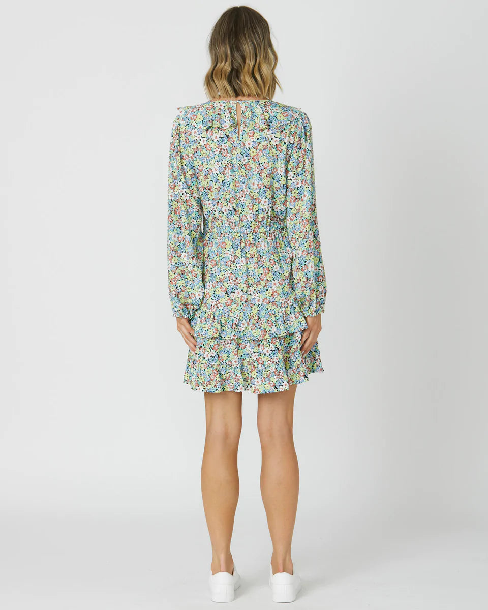 April Dress - Spearmint Floral