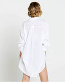Dreams Embroidered Oversized Shirt - White